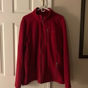 Red fleece jacket